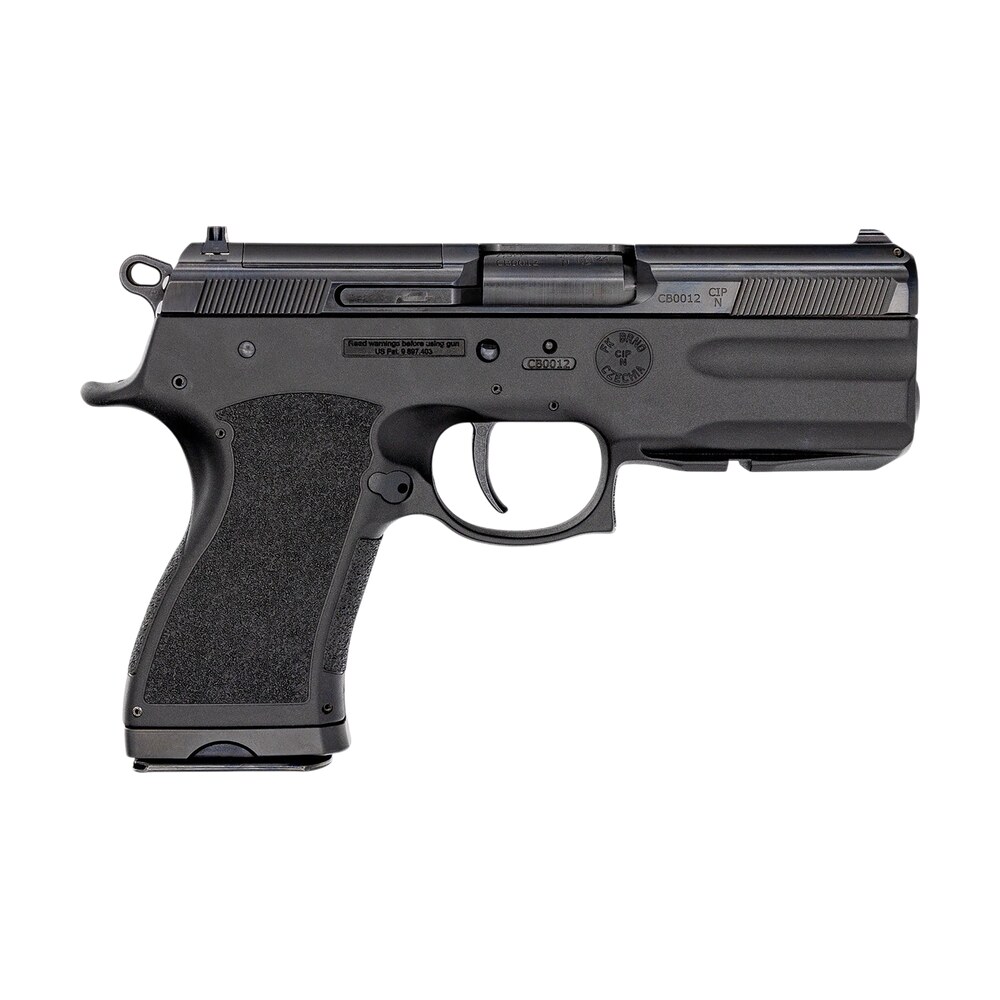 fk brno us tmtpsdc psd compact frame 7.5 fk 14+1 4.30" black nitride tilting steel barrel, dark gray nitride steel optic cut/serrated slide, black polymer frame w/accessory rail, textured grip FK Brno US TMTPSDC PSD Compact Frame 7.5 FK 14+1 4.30" Black Nitride Tilting Steel Sports South item 184245
