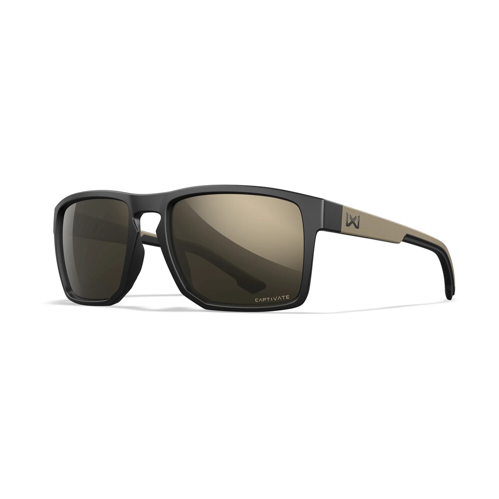 wiley x ac6fnd04 founder tungsten mirror lens polycarbonate matte black w/ tan frame frame Wiley X AC6FND04 Founder Tungsten Mirror Lens Polycarbonate Matte Black Sports South item 184364