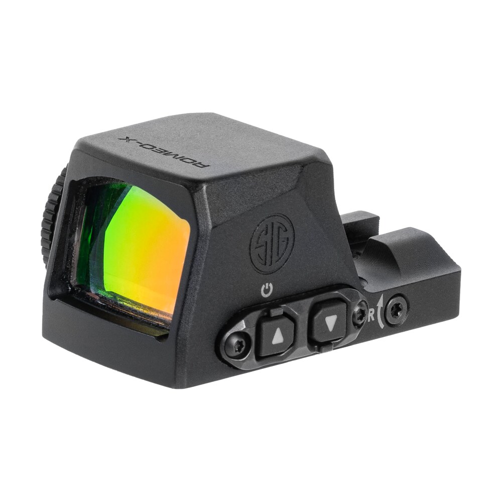 sig sauer electro optics sorx1090 romeo x pro black 1x24mm 6moa green dot reticle rx footprint mount Sig Sauer Electro-Optics SORX1090 Romeo-X Pro Black 1x24mm 6MOA Green Dot Reticle RX Footprint Sports South item 184407