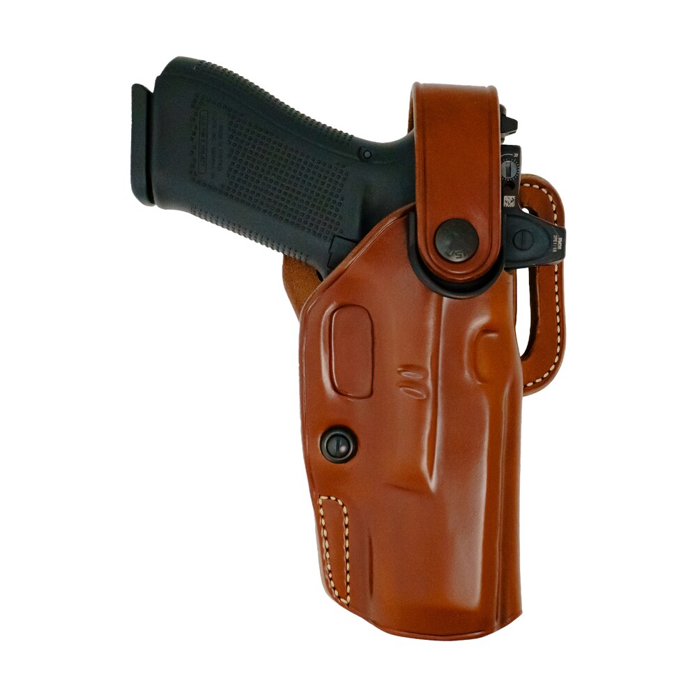 galco apo226r apo strongside/crossdraw owb tan steerhide fits glock 19 gen 1 5 belt holster mount right hand Galco APO226R APO Strongside/Crossdraw OWB Tan Steerhide Sports South item 184596