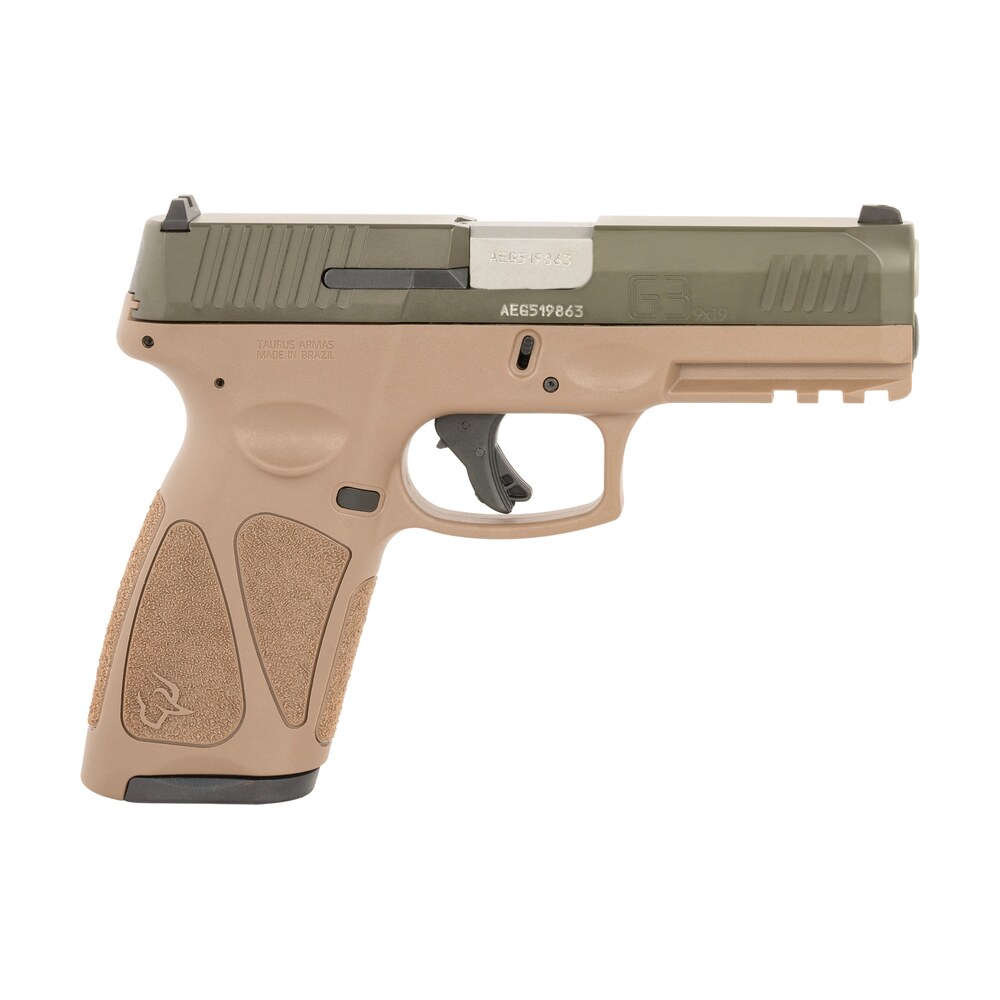 taurus 1 g3b94bb g3 full size frame 9mm luger 17+1 4" stainless steel barrel, mil spec green cerakote stainless steel serrated slide, brown polymer frame w/picatinny rail Taurus 1-G3B94BB G3 Full Size Frame 9mm Luger 17+1 4" Stainless Steel Sports South item 184628
