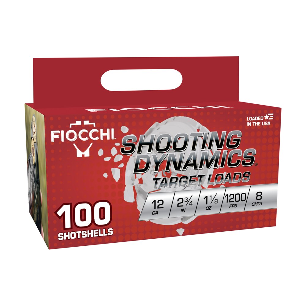 fiocchi 12sdb188 shooting dynamics 12gauge 2.75" 1 1/8oz 8shot 100 per box/2 case Fiocchi 12SDB188 Shooting Dynamics 12Gauge 2.75" 1 1/8oz 8Shot 100 Per Box/2 Case Sports South item 184720