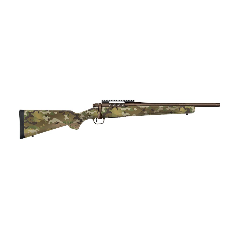 mossberg 28277 patriot compact 308 win 5+1 16.25" patriot brown cerakote threaded bull barrel, patriot brown cerakote steel receiver w/picatinny rail, multicam fixed synthetic stock Mossberg 28277 Patriot Compact 308 Win 5+1 16.25" Patriot Brown Cerakote Threaded Bull Sports South item 184729