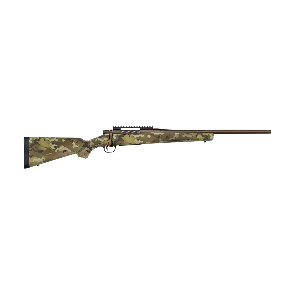 mossberg 28283 patriot compact 300 win mag 4+1 20" patriot brown cerakote threaded bull barrel, patriot brown cerakote steel receiver w/picatinny rail, multicam fixed synthetic stock Mossberg 28283 Patriot Compact 300 Win Mag 4+1 20" Patriot Brown Cerakote Threaded Bull Sports South item 184735