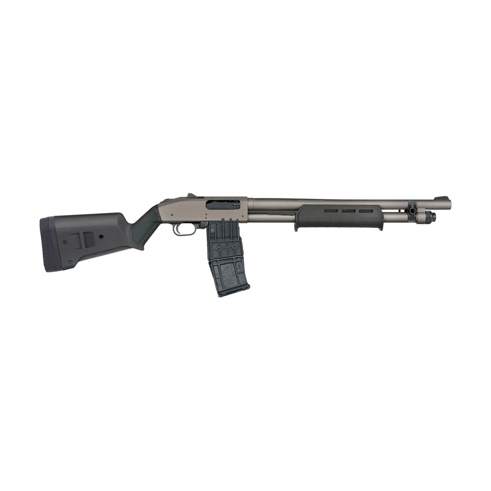 mossberg 50221 590m 12 gauge 10+1 18.50" tungsten gray cerakote barrel & steel drilled & tapped receiver, magpul sga black synthetic stock Mossberg 50221 590M 12 Gauge 10+1 18.50" Tungsten Gray Cerakote Barrel & Steel Drilled Sports South item 184739