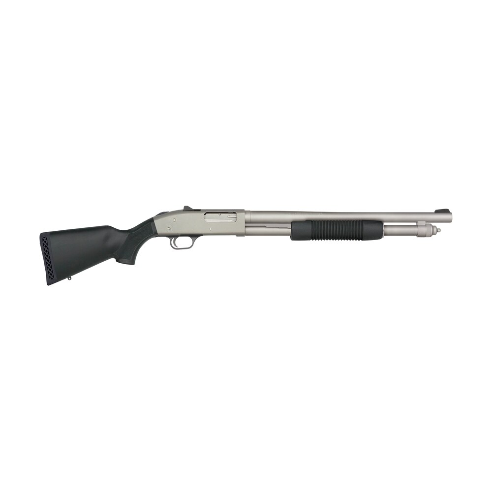 mossberg 50793 590a1 pro 12 gauge 6+1 18.50" silver marinecote barrel & steel receiver, black synthetic stock Mossberg 50793 590A1 Pro 12 Gauge 6+1 18.50" Silver Marinecote Barrel & Steel Receiver, Sports South item 184748