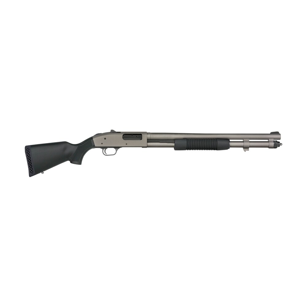mossberg 50796 590a1 nfa pro 12 gauge 3" 5+1 20" tungsten gray cerakote barrel & drilled & tapped steel receiver, black synthetic stock Mossberg 50796 590A1 NFA Pro 12 Gauge 3" 5+1 20" Tungsten Gray Cerakote Barrel & Drilled Sports South item 184751