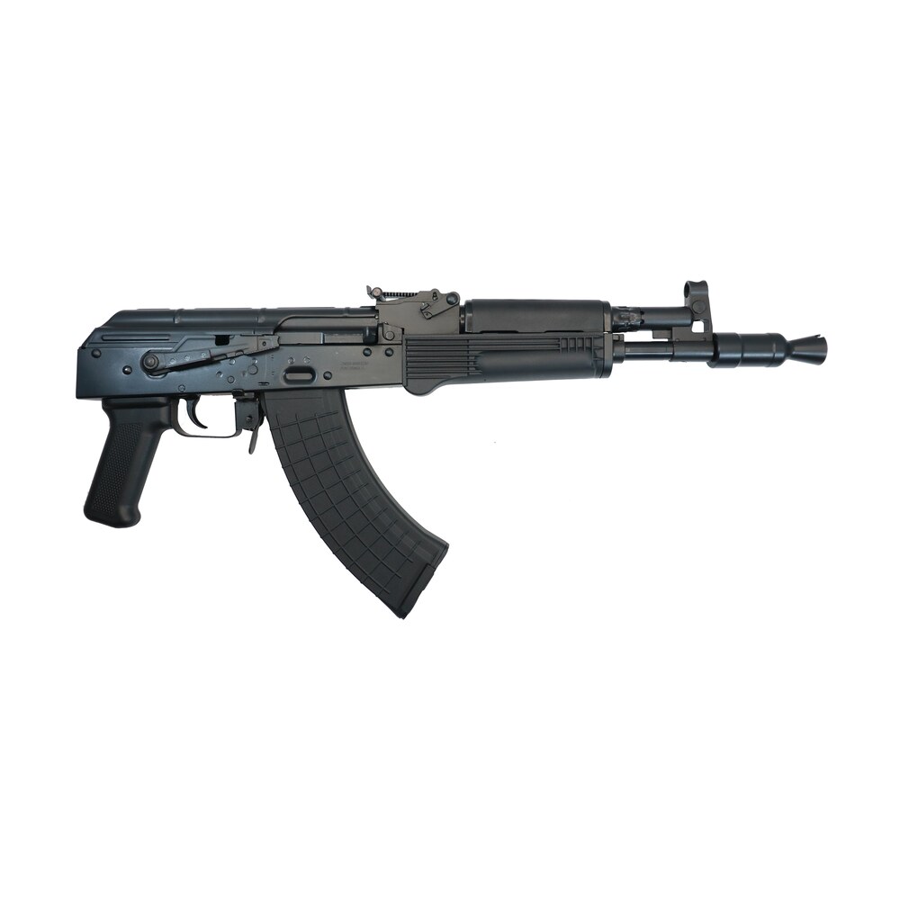 pioneer arms ak0031ftp hellpup 7.62x39mm 30+1 11.73" black threaded barrel, polymer handguard, black polymer grip, side mounted optics rail Pioneer Arms AK0031FTP Hellpup 7.62x39mm 30+1 11.73" Black Threaded Sports South item 184802