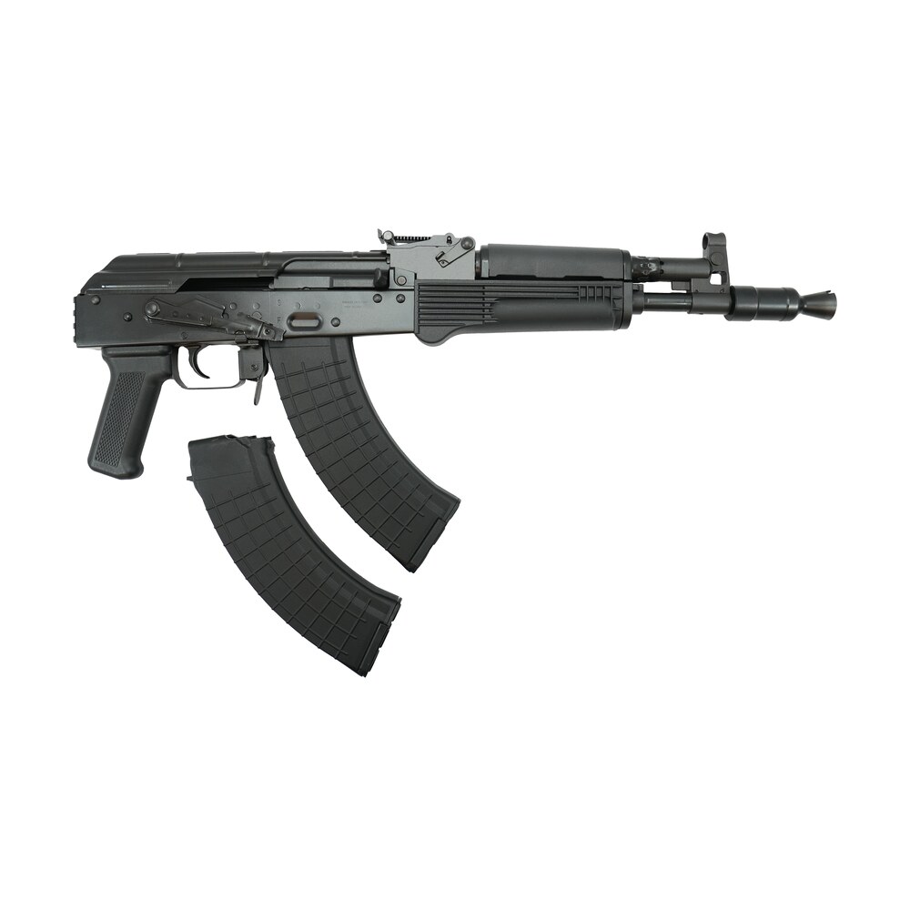 pioneer arms ak0031ftprop hellpup pro 7.62x39mm 30+1 11.73" black threaded barrel, receiver w/black side mounted optic rail, rear picatinny rail, black polymer forend, black plastic grip, right hand Pioneer Arms AK0031FTPROP Hellpup Pro 7.62x39mm 30+1 11.73" Black Threaded Sports South item 184804