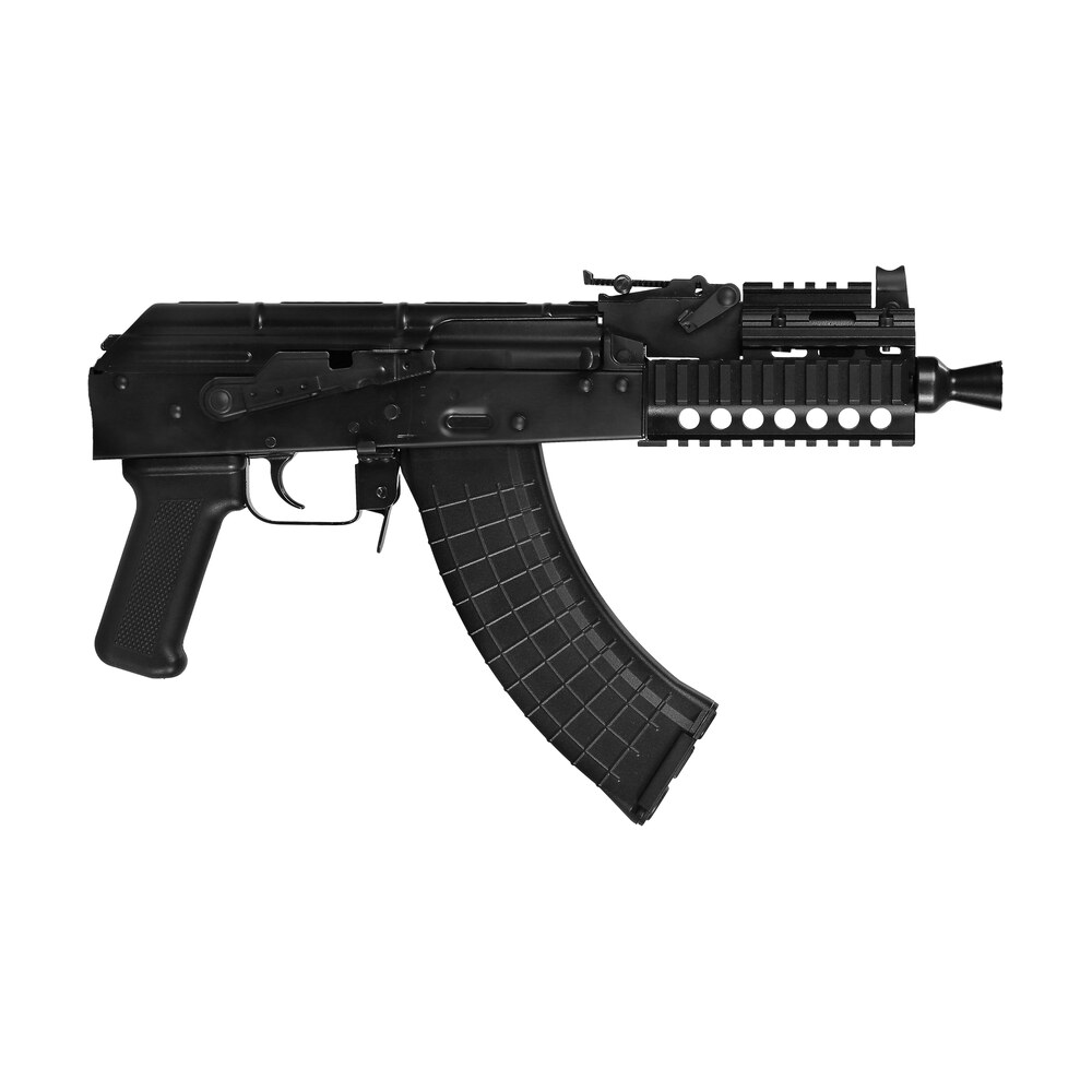 pioneer arms ak0031kcore micro hellpup core 7.62x39mm 30+1 7" blued threaded barrel, quad picatinny rail handguard, blued steel receiver w/side mounted optic rail, black plastic grip, right hand Pioneer Arms AK0031KCORE Micro Hellpup CORE 7.62x39mm 30+1 7" Blued Threaded Sports South item 184808