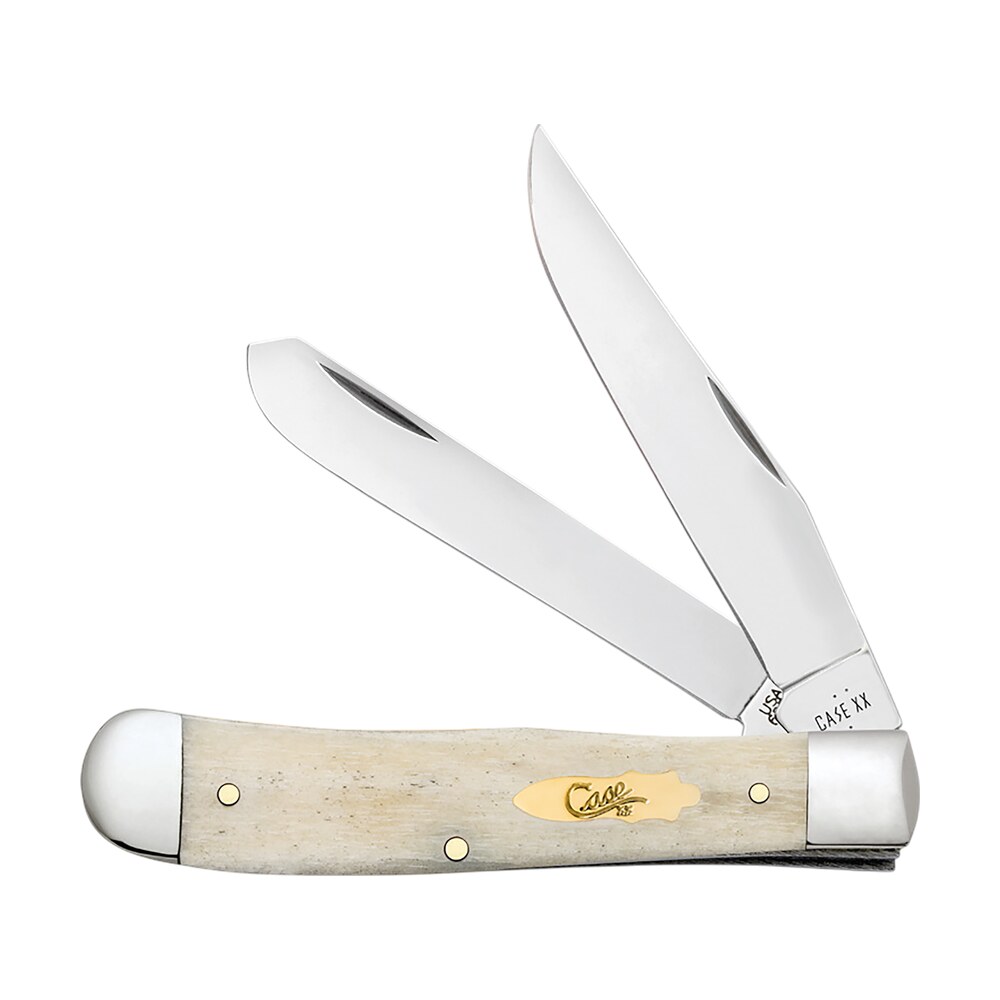 case 11020 trapper folding clip point/spey plain mirror polished tru sharp ss blade, smooth natural bone handle Case 11020 Trapper Folding Clip Point/Spey Plain Mirror Polished Tru-Sharp SS Blade, Smooth Sports South item 185157