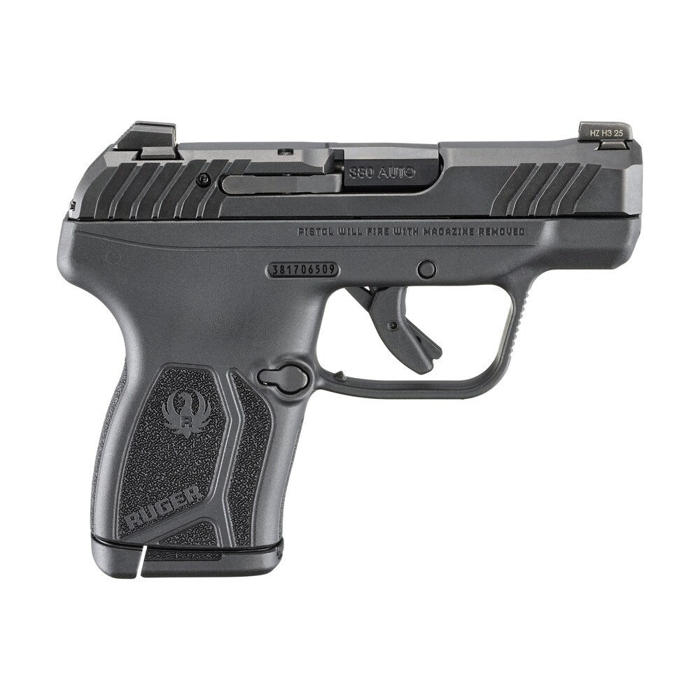 ruger 13760 lcp max compact frame 380 acp 10+1 2.80" black oxide alloy steel barrel, black nitride alloy steel serrated slide, black polymer frame, textured grip, manual safety Ruger 13760 LCP Max Compact Frame 380 ACP 10+1 2.80" Black Oxide Alloy Steel Sports South item 185516