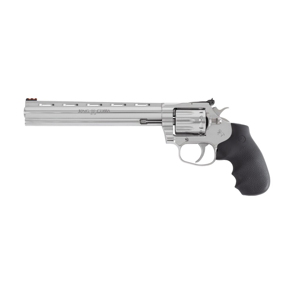 colt mfg kcobra22sp8rfo king cobra target 22 lr 10rd shot 8" stainless vent rib barrel, stainless steel cylinder & frame, black hogue overmolded grip, exposed hammer Colt Mfg KCOBRA22SP8RFO King Cobra Target 22 LR 10rd Shot 8" Stainless Vent Rib Sports South item 185578