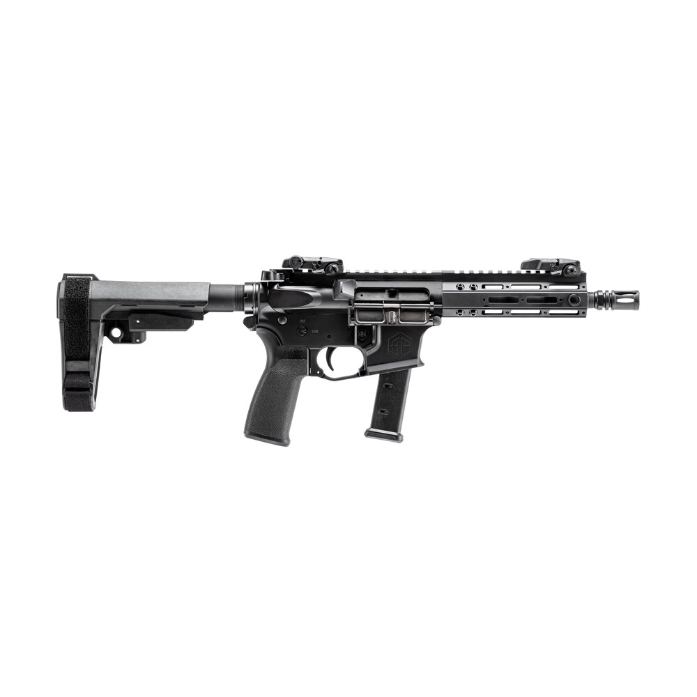 alpha foxtrot aa08x1hxx xabk20 afmg9 9mm luger 20+1 7.50" black qpq threaded barrel, m lok handguard, black anodized aluminum receiver w/picatinny rail, black polymer sb tactical brace, mft grip Alpha Foxtrot AA08X1HXX-XABK20 AFMG9 9mm Luger 20+1 7.50" Black QPQ Threaded Sports South item 185671