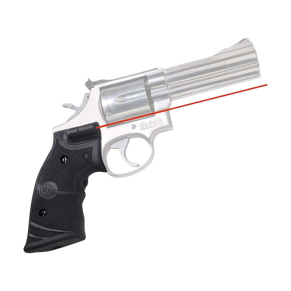 crimson trace 011290 lasergrips fits s&w k & l frames round butt, red laser 633nm wavelength 5mw output, black polymer Crimson Trace 011290 Lasergrips Sports South item 18584
