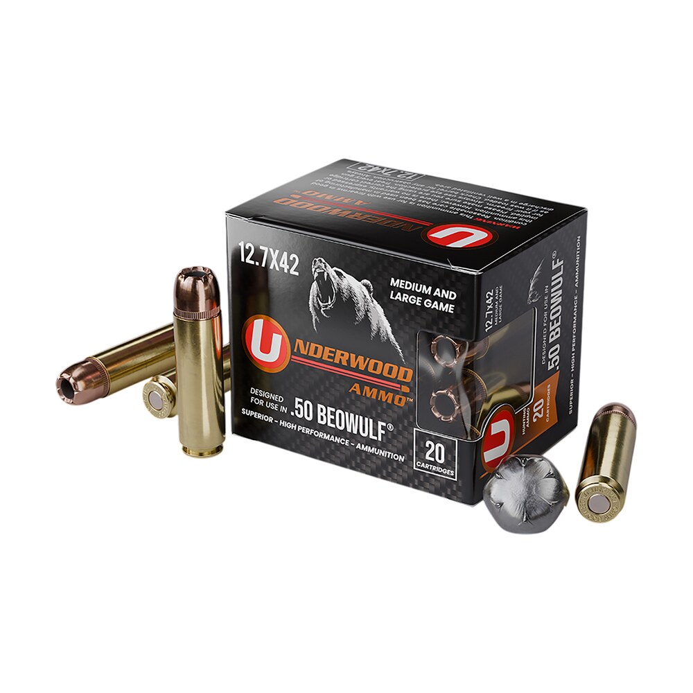 underwood ammo 518 xtp 50beowulf 350gr jacketed hollow point 20 per box/10 case Underwood Ammo 518 XTP 50Beowulf 350gr Jacketed Hollow Point 20 Per Box/10 Case Sports South item 186105