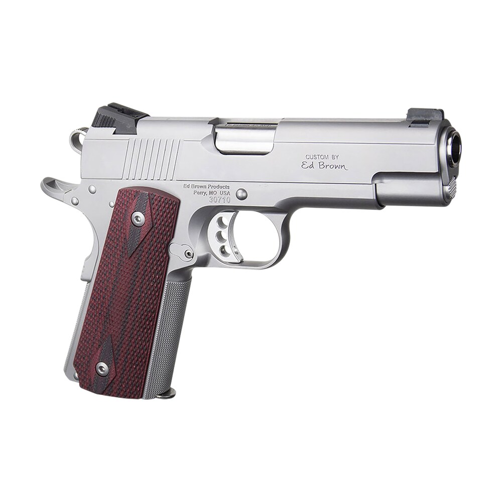 ed brown ec18ss45 1911 executive commander 45 acp 7+1 4.25" stainless steel barrel, serrated slide & frame, right hand Ed Brown EC18SS45 1911 Executive Commander 45 ACP 7+1 4.25" Stainless Steel Sports South item 186708