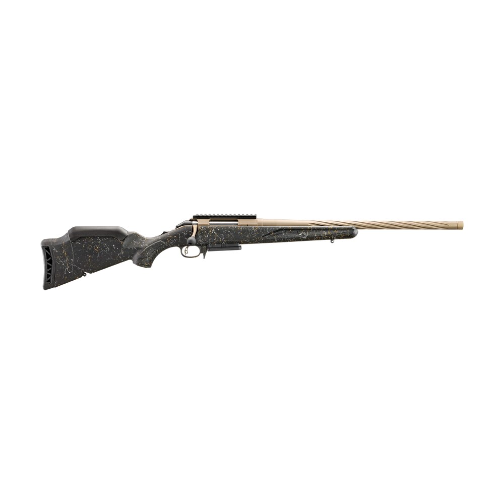 ruger 56901 american ii prairie full size 7mm prc 3+1 24" smoked bronze cerakote spiral fluted threaded barrel & alloy steel receiver w/picatinny rail, black splatter adj lop synthetic stock Ruger 56901 American II Prairie Full Size 7mm PRC 3+1 24" Smoked Bronze Cerakote Spiral Fluted Sports South item 186745