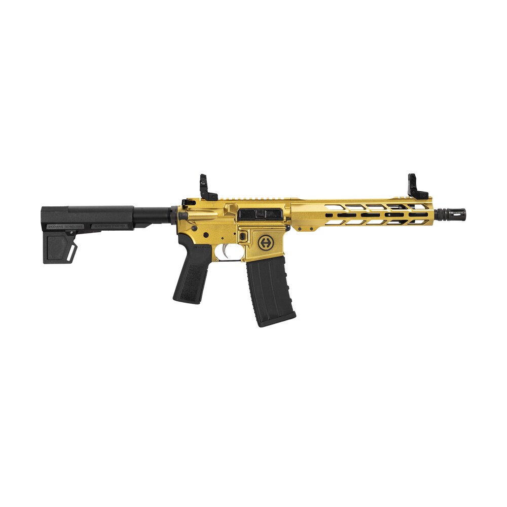 hi point hp15p 300blkgold hp 15p 300 blackout 30+1 10.50" black threaded barrel, gold aluminum receiver w/picatinny rail, m lok handguard, blade black polymer brace, black b5 p type 23 grip Hi-Point HP15P-300BLKGOLD HP 15P 300 Blackout 30+1 10.50" Black Threaded Sports South item 186762