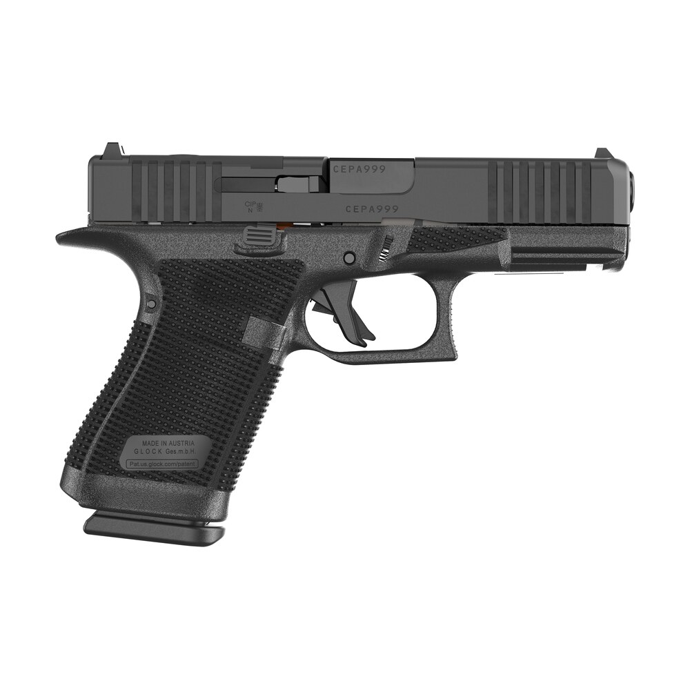 glock p61950203 g19 gen6 9mm luger 15+1 4.02" black gmb barrel & optic ready/serrated slide, black polymer frame w/accessory rail, interchangeable backstrap grip, ambidextrous Glock P61950203 G19 Gen6 9mm Luger 15+1 4.02" Black GMB Barrel & Optic Ready/Serrated Sports South item 186901