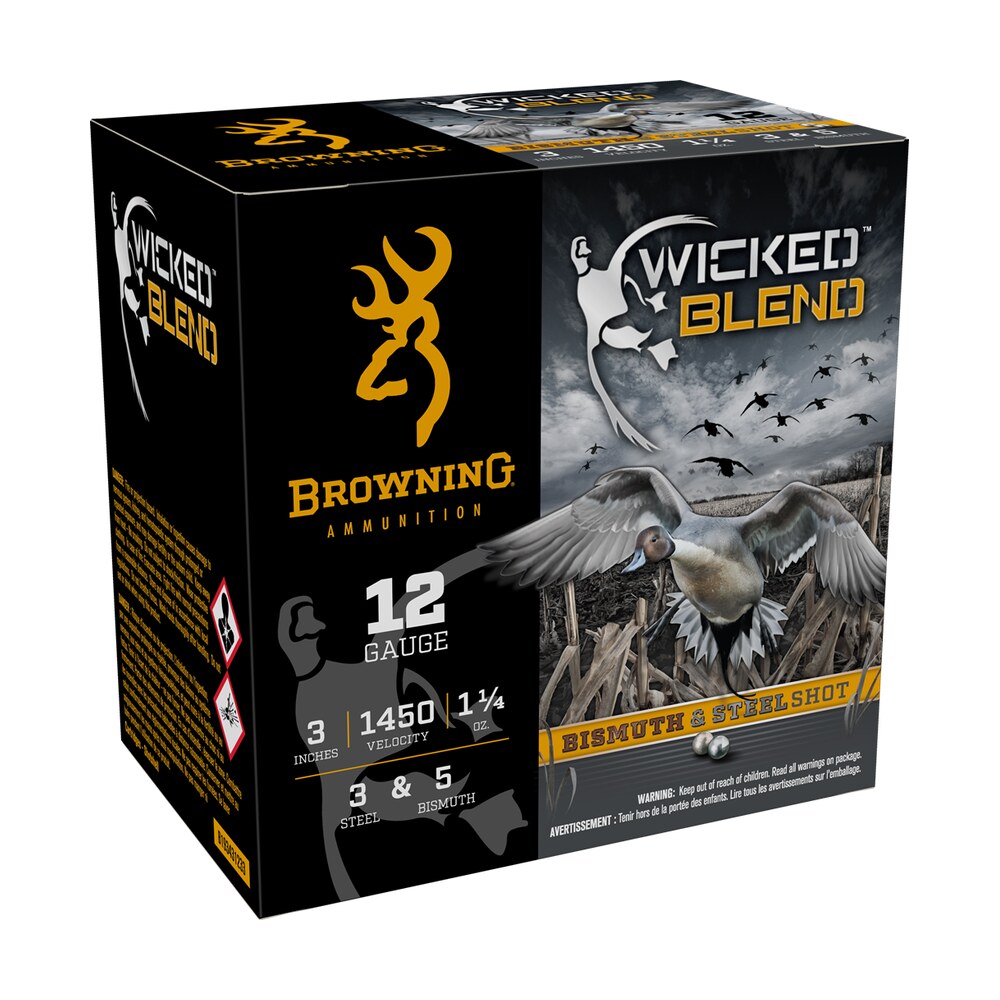browning ammo b193431233 wicked blend 12gauge 3" 1 1/4oz 3/5bi shot 25 per box/10 case Browning Ammo B193431233 Wicked Blend 12Gauge 3" 1 1/4oz 3/5BI Shot 25 Per Box/10 Case Sports South item 187125