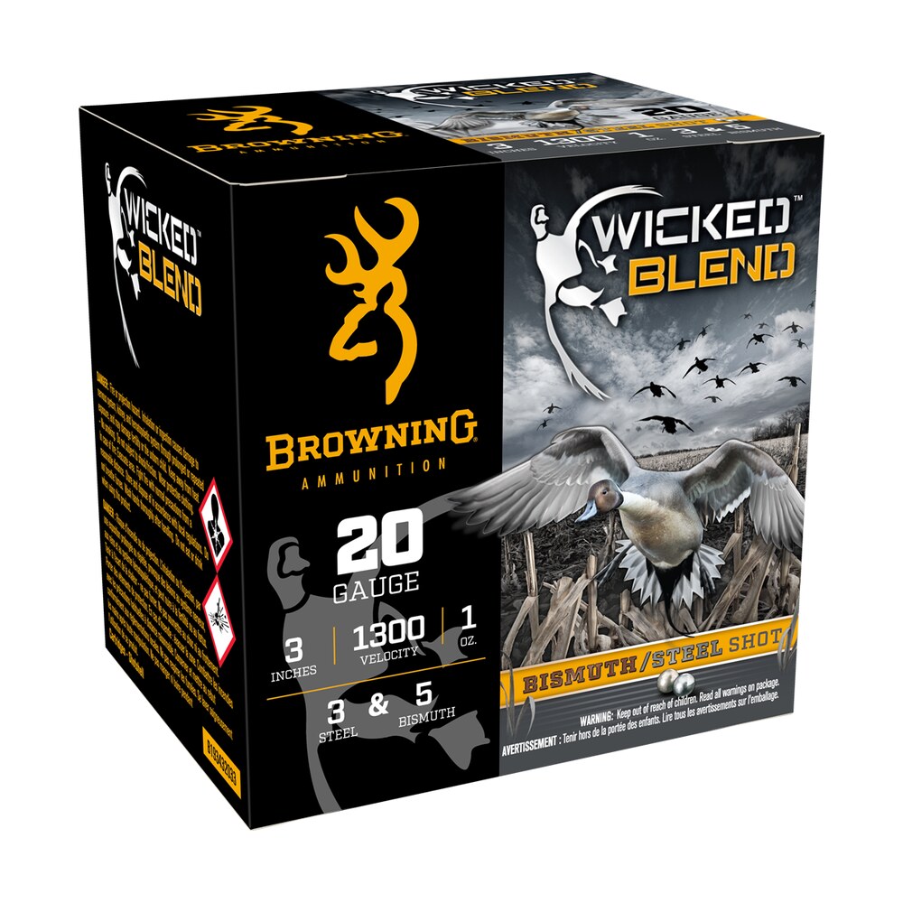 browning ammo b193432033 wicked blend 20gauge 3" 1oz 3/5bi shot 25 per box/10 case Browning Ammo B193432033 Wicked Blend 20Gauge 3" 1oz 3/5BI Shot 25 Per Box/10 Case Sports South item 187129
