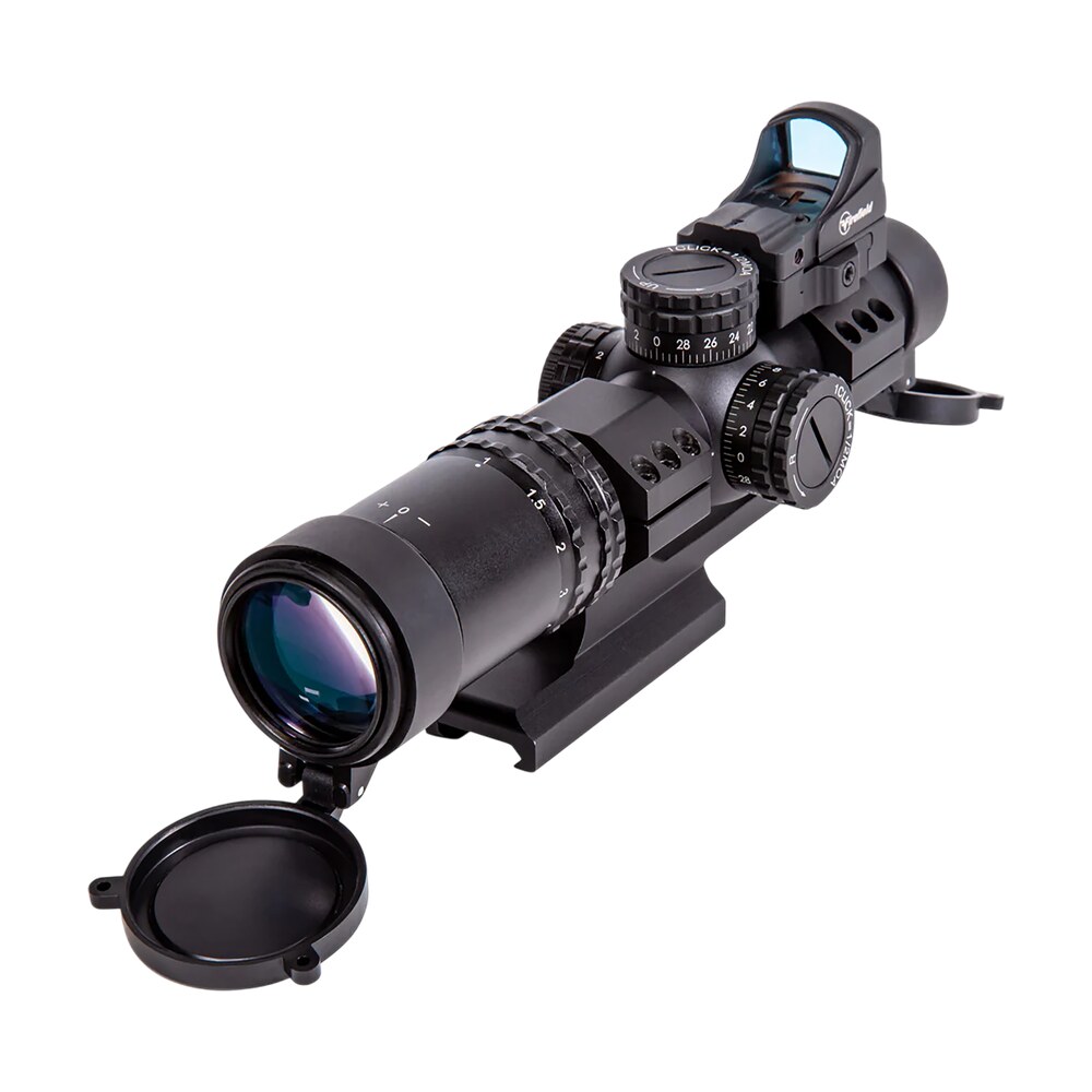 firefield ff13071k rapidstrike kit matte black 1 4x24mm, 30mm tube 5 moa illuminated black/green/red circle dot reticle Firefield FF13071K RapidStrike Kit Matte Black 1-4x24mm, 30mm Tube 5 MOA Illuminated Sports South item 187225