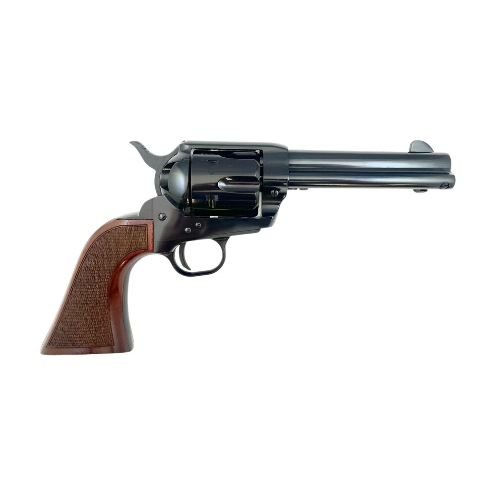 taylors & company 200107 1873 pietta 9mm luger 6 shot 4.75" blued round barrel, blued cylinder & steel frame, walnut checkered army style grip, manual safety, exposed hammer Taylors & Company 200107 1873 Pietta 9mm Luger 6 Shot 4.75" Blued Round Sports South item 187272
