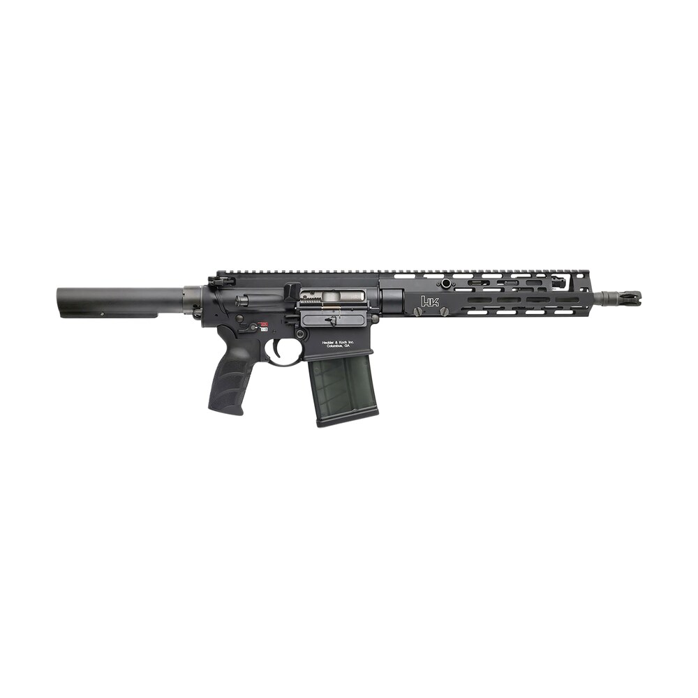 hk 81001052 mr762 a4 7.62x51mm 20+1 13" threaded barrel, m lok handguard, black receiver w/picatinny rail, black pistol tube, black ergonomic grip HK 81001052 MR762 A4 7.62x51mm 20+1 13" Threaded Sports South item 187303