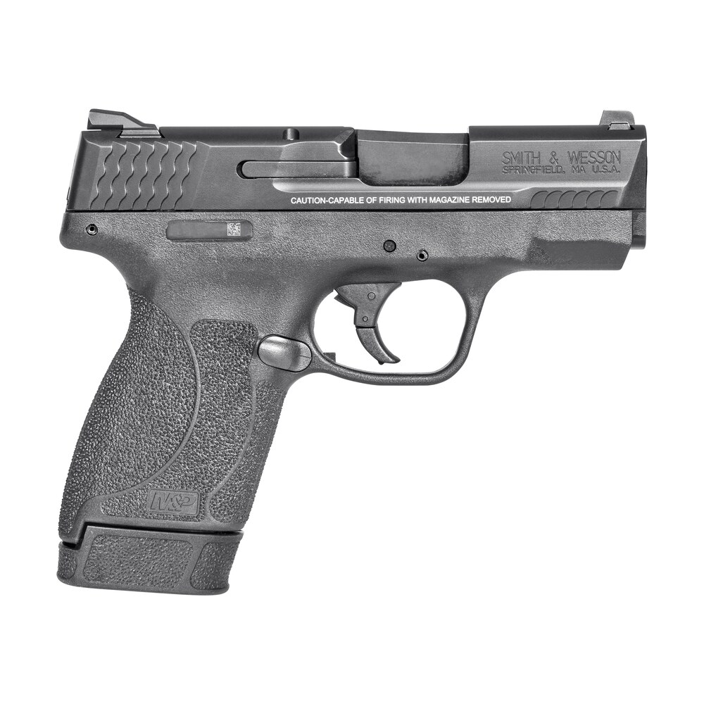 smith & wesson 14659 m&p m2.0 shield compact slim frame .45 acp 7+1 3.30" black armornite barrel, black armornite stainless steel serrated slide, black polymer frame & textured grip, no manual safety Smith & Wesson 14659 M&P M2.0 Shield Compact Slim Frame .45 ACP 7+1 3.30" Black Sports South item 187351