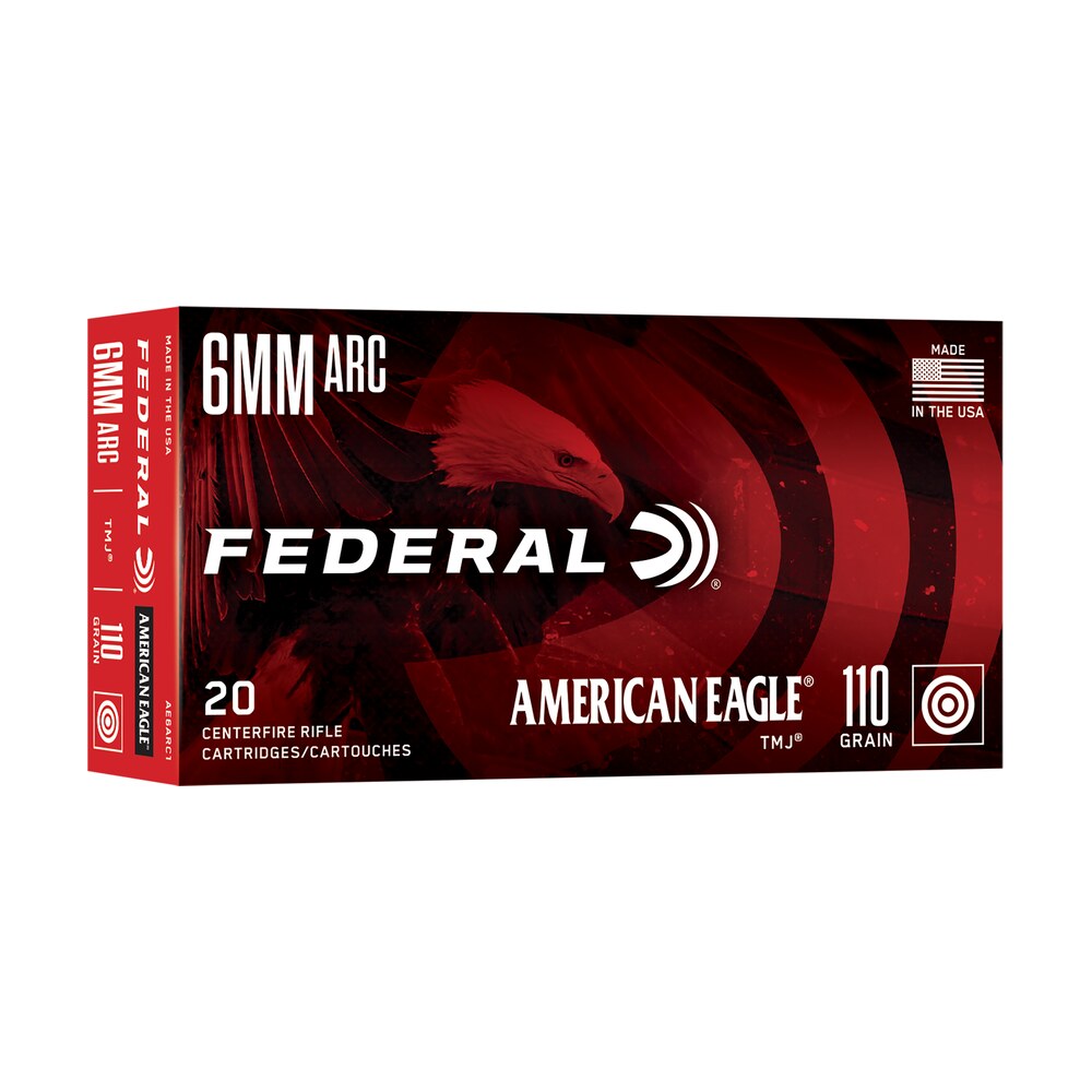 federal ae6arc1 american eagle 6arc 110gr total metal jacket 20 per box/10 case Federal AE6ARC1 American Eagle 6ARC 110gr Total Metal Jacket 20 Per Box/10 Case Sports South item 187390