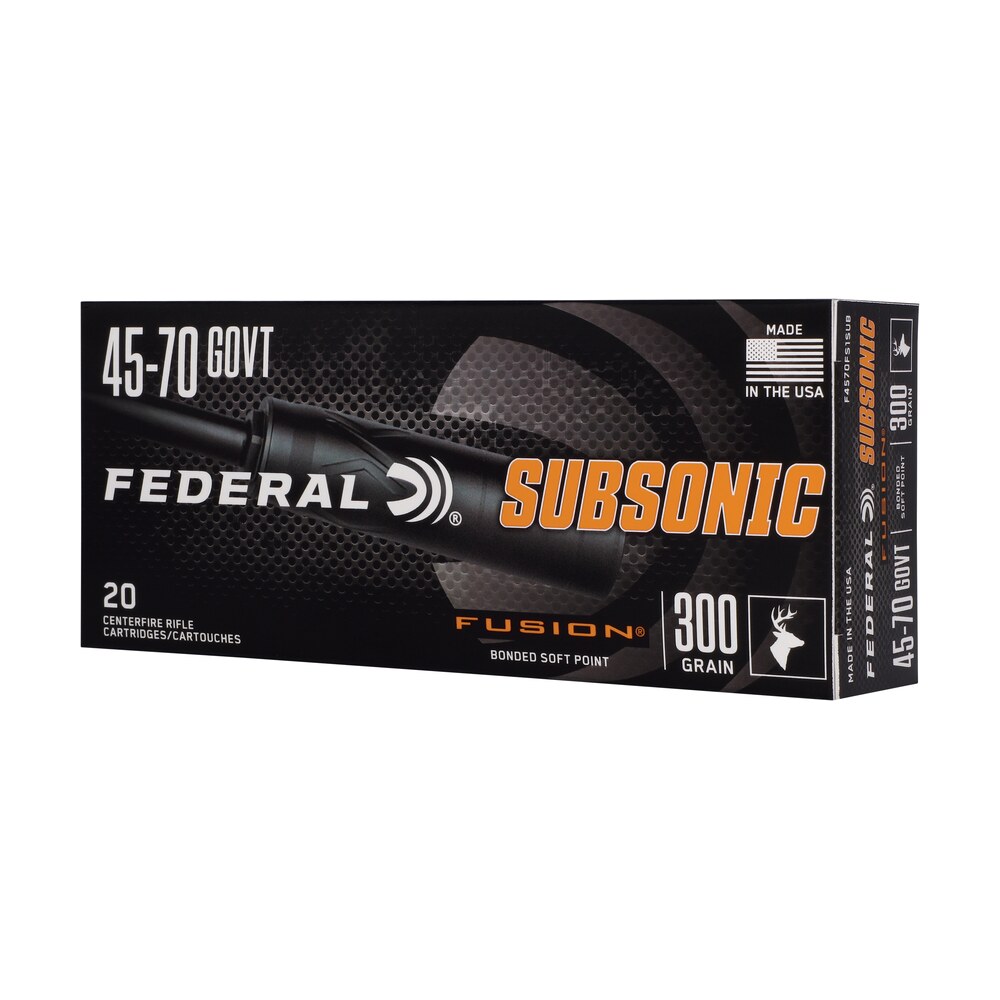 federal f4570fs1sub 45 70gov 300gr fusion soft point 20 per box/10 case Federal F4570FS1SUB 45-70Gov 300gr Fusion Soft Point 20 Per Box/10 Case Sports South item 187396