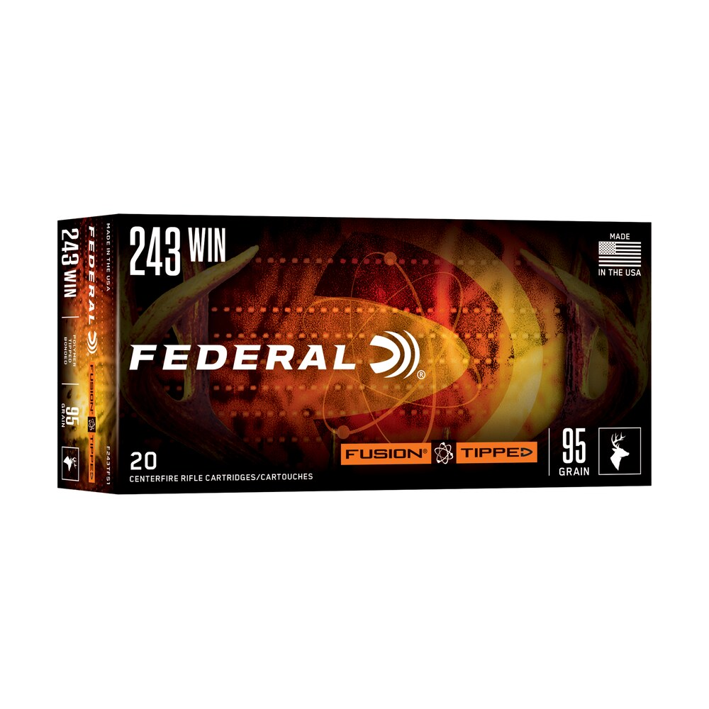 federal f243tfs1 243win 95gr fusion soft point 20 per box/10 case Federal F243TFS1 243Win 95gr Fusion Soft Point 20 Per Box/10 Case Sports South item 187397