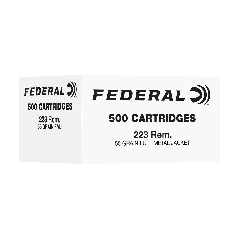 federal fc223f500 223rem 55gr full metal jacket 500 per box/2 case Federal FC223F500 223Rem 55gr Full Metal Jacket 500 Per Box/2 Case Sports South item 187407