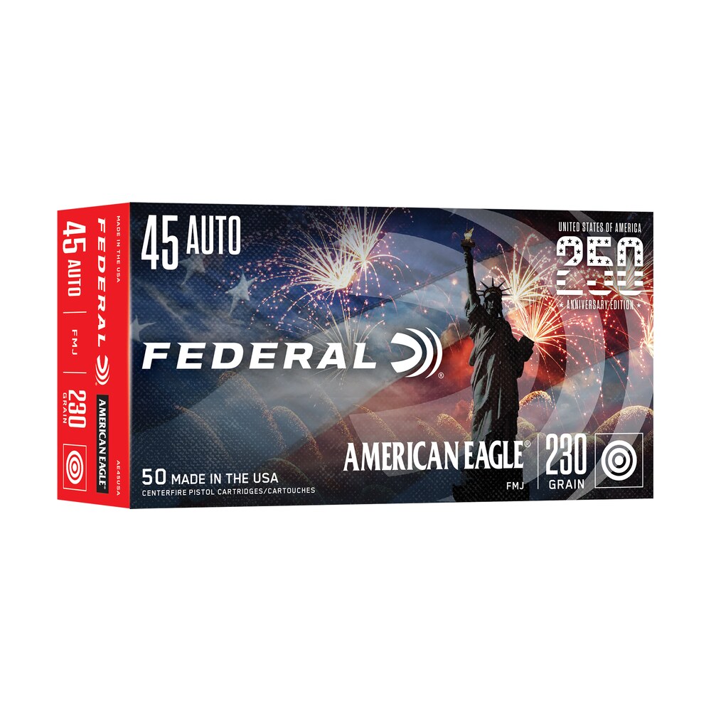 federal ae45usa american eagle 45acp 230gr full metal jacket 50/box Federal AE45USA American Eagle 45ACP 230gr Full Metal Jacket 50/Box Sports South item 187409