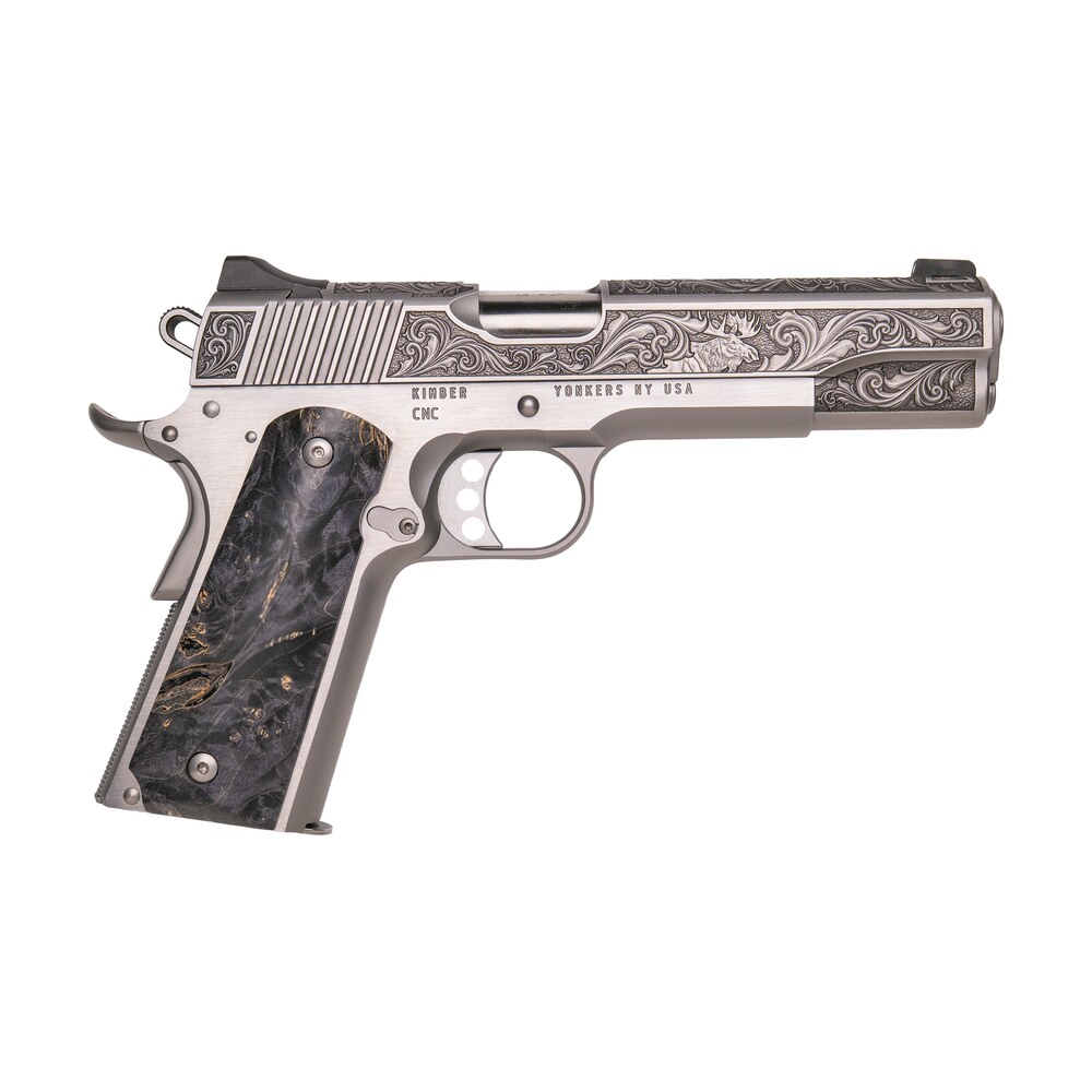 cnc firearms cncwildlife45 kimber 1911 wildlife sports south exclusive 45 acp 7+1 5" burled maple wood grip Cnc Firearms CNCWILDLIFE45 Kimber 1911 Wildlife Sports South Exclusive 45 ACP 7+1 5" Burled Sports South item 187467