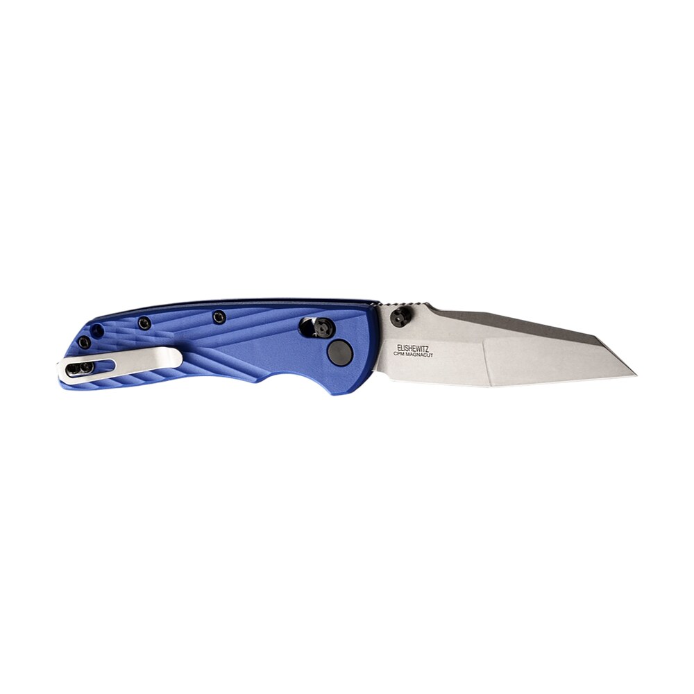 hogue 24363 deka 3.25" folding modified wharncliffe plain stone tumbled cpm magnacut steel blade, blue textured grn handle Hogue 24363 Deka 3.25" Folding Modified Wharncliffe Plain Stone Tumbled CPM MagnaCut Steel Sports South item 187501