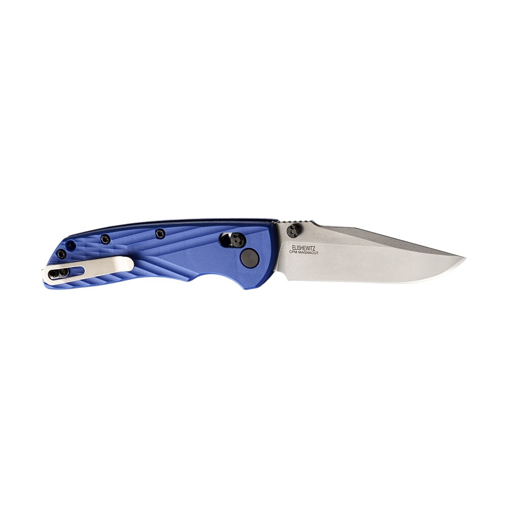 hogue 24373 deka 3.25" folding clip point plain stone tumbled cpm magnacut steel blade, blue textured grn handle Hogue 24373 Deka 3.25" Folding Clip Point Plain Stone Tumbled CPM MagnaCut Steel Blade, Blue Sports South item 187503