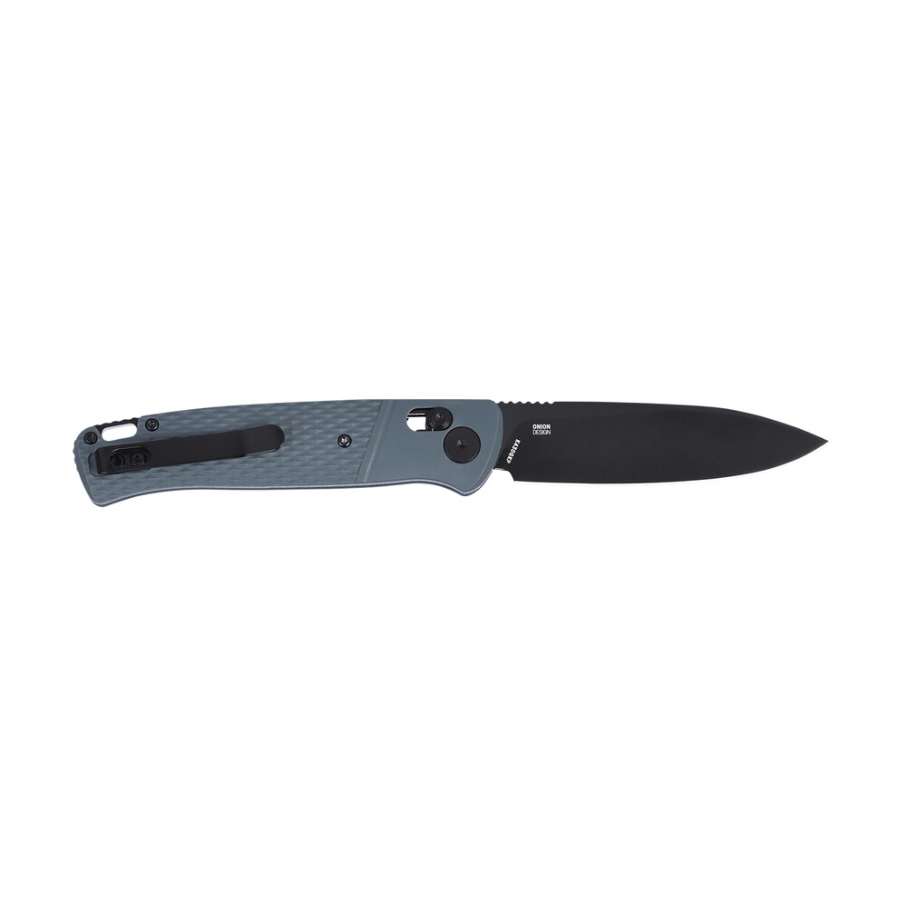 crkt k430gkp counterpart edc 3.38" folding drop point plain black oxide 12c27 sandvik ss blade, gray textured grn handle CRKT K430GKP Counterpart EDC 3.38" Folding Drop Point Plain Black Oxide 12C27 Sandvik SS Blade, Sports South item 187540