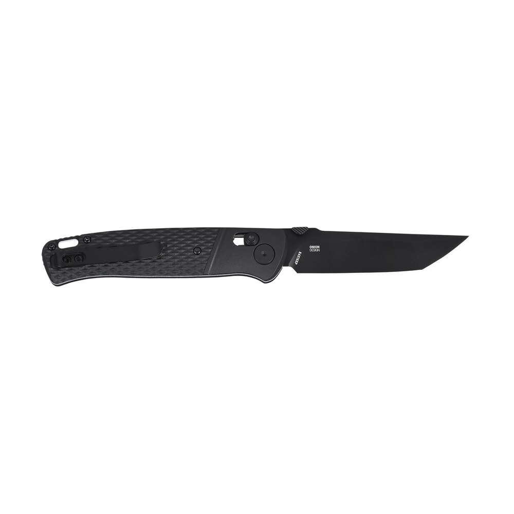 crkt k431kkp counterpart edc 3.31" folding tanto plain black oxide d2 steel blade, black textured grn handle CRKT K431KKP Counterpart EDC 3.31" Folding Tanto Plain Black Oxide D2 Steel Blade, Black Sports South item 187542