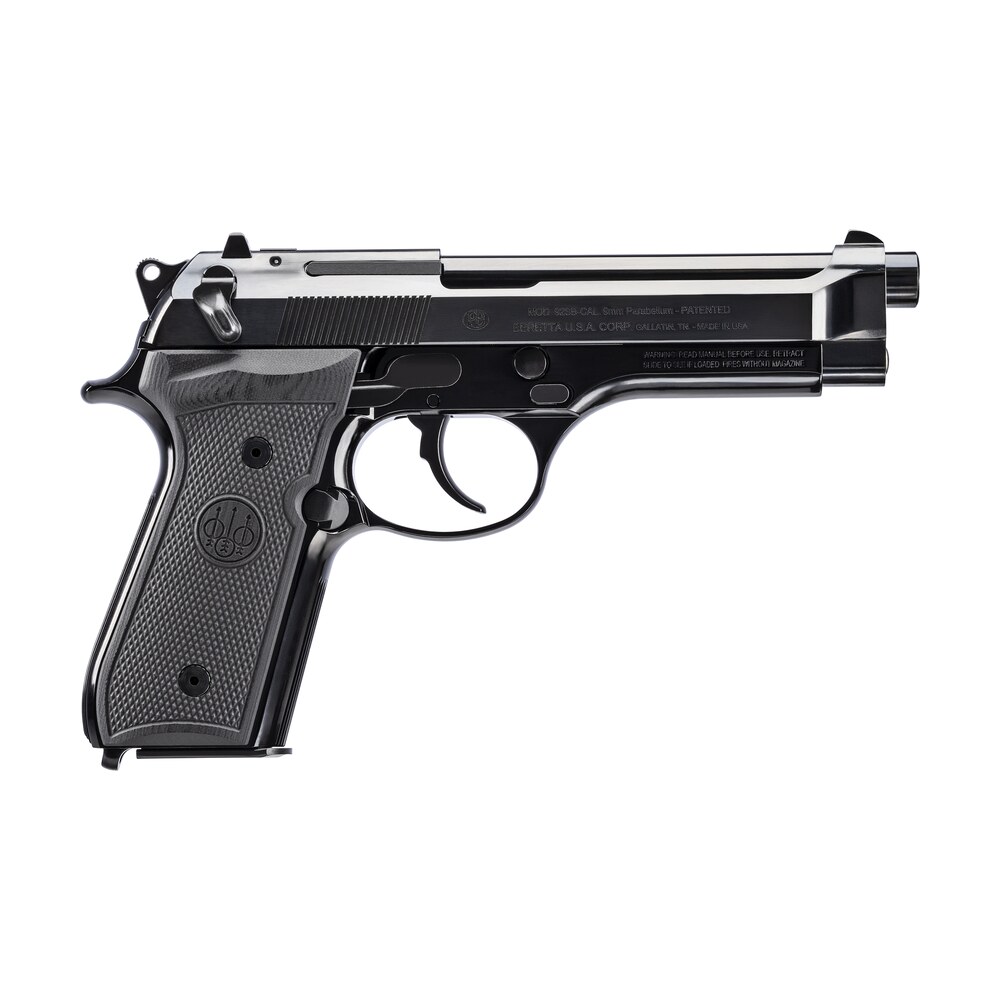 beretta usa j92sb15 92sb repro 50th anniversary 9mm luger 15+1 4.90" blued barrel, polished blued engraved/serrated slide, polished anodized aluminum frame w/beavertail, black g10 grip Beretta USA J92SB15 92SB Repro 50th Anniversary 9mm Luger 15+1 4.90" Blued Sports South item 187594
