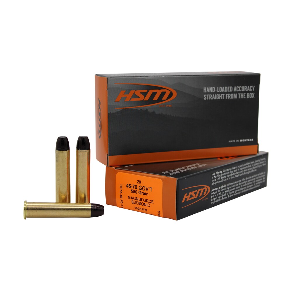 hsm 457016n 45 70gov 550gr hard cast long flat nose 20 per box/25 case HSM 457016N 45-70Gov 550gr Hard Cast Long Flat Nose 20 Per Box/25 Case Sports South item 187616