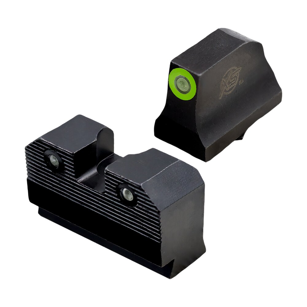 xs sights glr204p6g r3d 2.0 night sight set green tritium front/black oxide frame, compatible w/glock XS Sights GLR204P6G R3D 2.0 Night Sight Set Green Tritium Front/Black Oxide Sports South item 187956