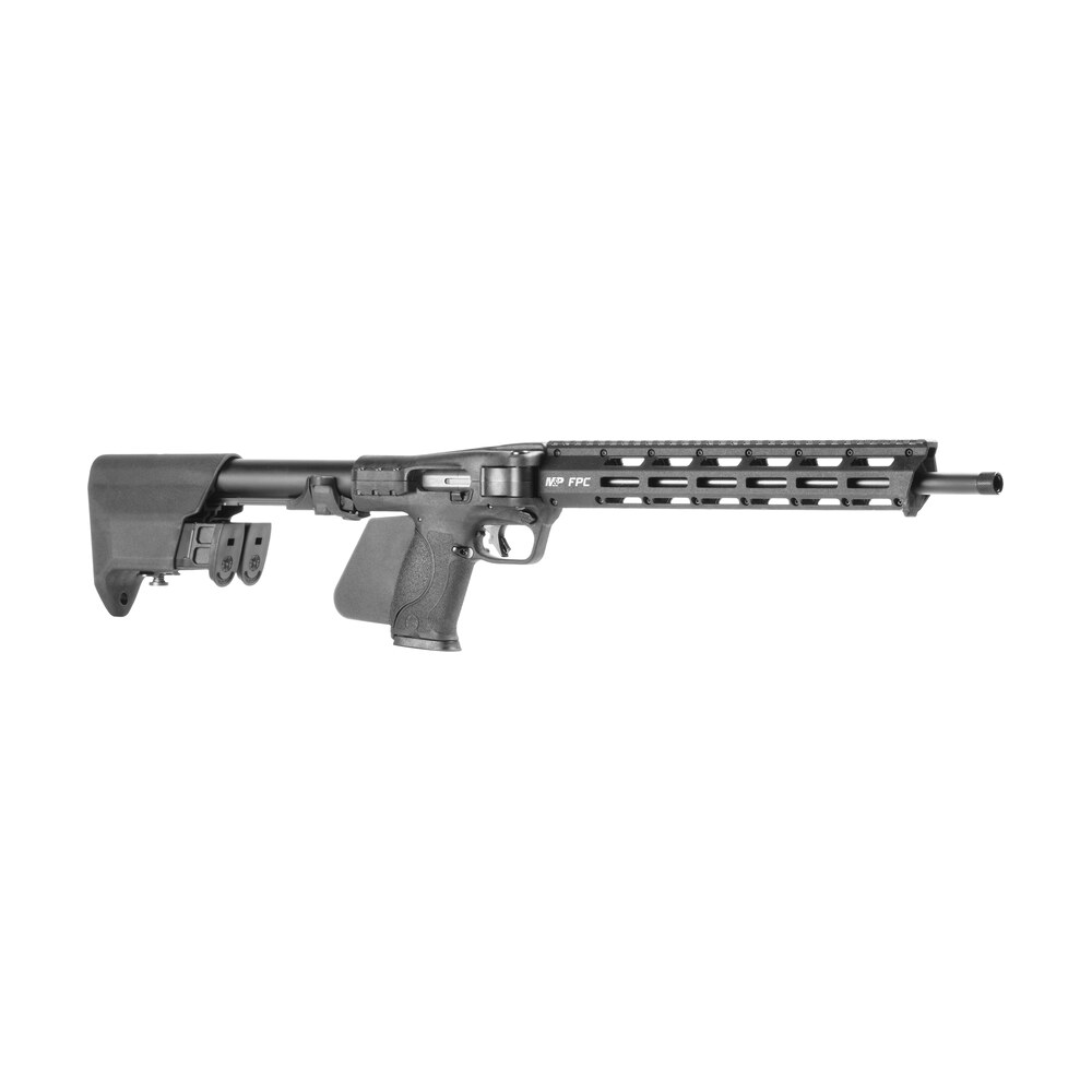 smith & wesson 14528 m&p fpc *ca compliant 10mm auto 10+1 16.25" black oxide barrel, black anodized aluminum receiver w/picatinny rail, m lok handguard, side folding w/mag storage black polymer stock Smith & Wesson 14528 M&P FPC *CA Compliant 10mm Auto 10+1 16.25" Black Oxide Sports South item 188410