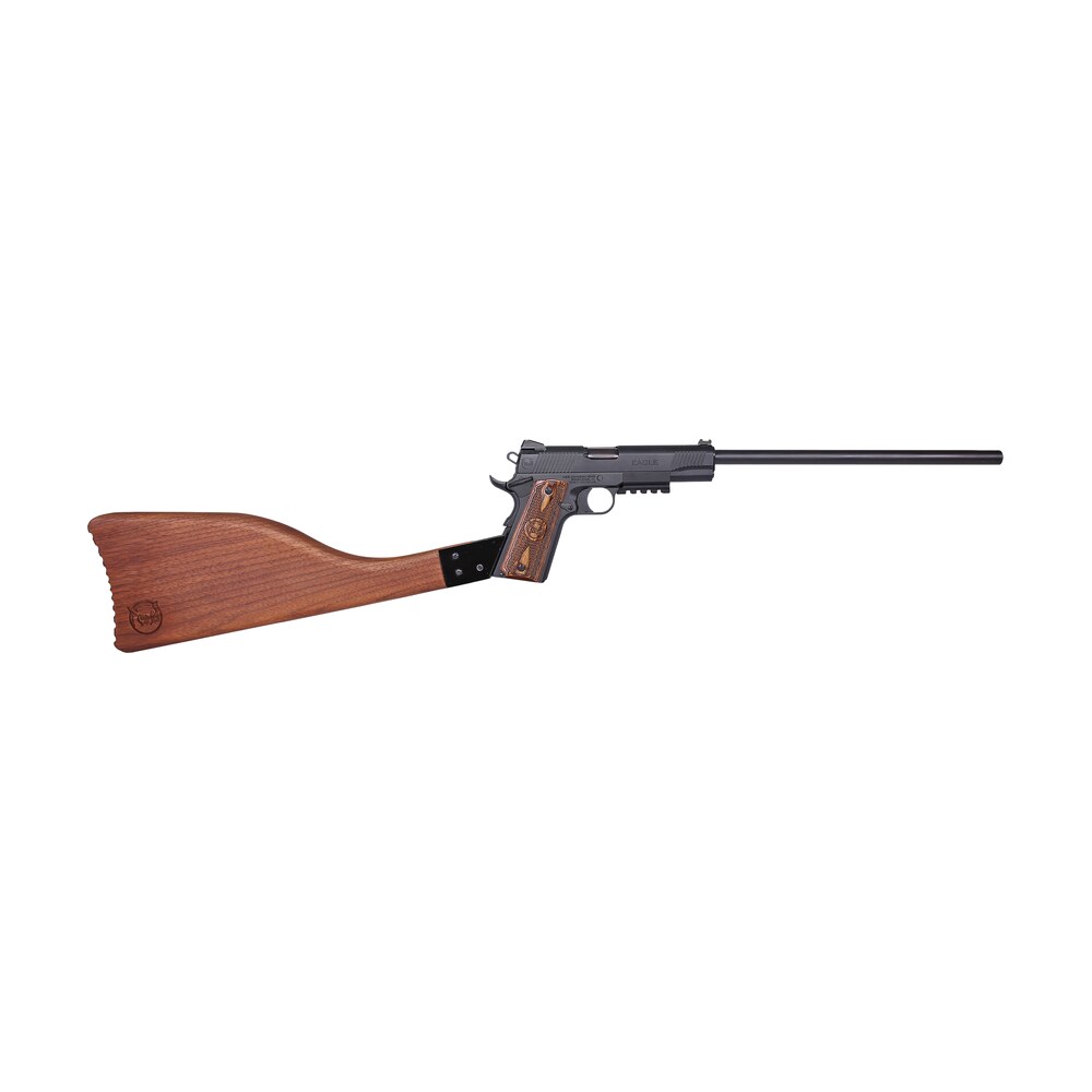 iver johnson arms 1911carbineg2 1911 gen2 carbine 45 acp 8+1 16" black oxide barrel, black qpq steel receiver, walnut removable walnut stock & dymondwood engraved w/logo grip Iver Johnson Arms 1911CARBINEG2 1911 Gen2 Carbine 45 ACP 8+1 16" Black Oxide Sports South item 188473