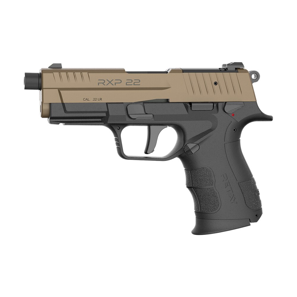 retay usa rxp22blkfdes10th rxp 22 lr 10+1 4" threaded barrel, flat dark earth cerakote optic ready/serrated slide, black cerakote polymer frame w/accessory rail, rmr/rmsc footprint Retay USA RXP22BLKFDES10TH RXP 22 LR 10+1 4" Threaded Sports South item 188501