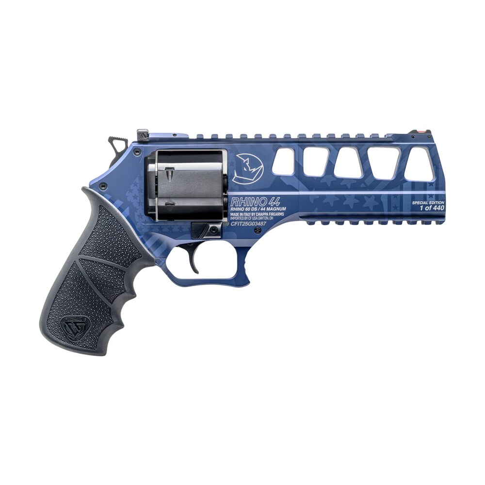 chiappa firearms 340349 rhino 60ds limited edition l frame 44 mag 6 shot 6" navy blue navy blue cylinder navy blue alloy frame hogue grip Chiappa Firearms 340349 Rhino 60DS Limited Edition L Frame 44 Mag 6 Shot 6" Navy Blue Navy Blue Sports South item 188701