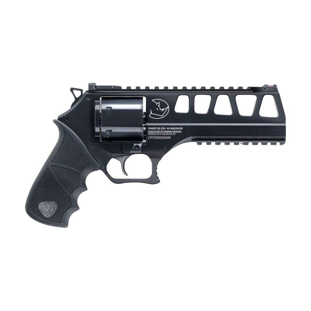 chiappa firearms cf340350 60sar *ca compliant l frame 44 mag 6 shot 6" black steel barrel & cylinder, black alloy frame, hogue rubber grip Chiappa Firearms CF340350 60SAR *CA Compliant L Frame 44 Mag 6 Shot 6" Black Steel Barrel & Sports South item 188704