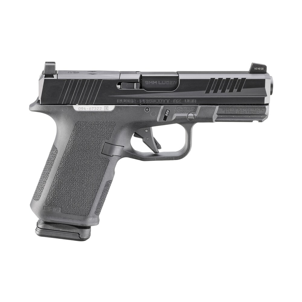 ruger 19415 rxm 9mm luger 15+1 4" black fnc nitride alloy steel barrel & optic ready/serrated slide, black polymer frame w/accessory rail, textured grip Ruger 19415 RXM 9mm Luger 15+1 4" Black FNC Nitride Alloy Steel Barrel & Optic Sports South item 189081