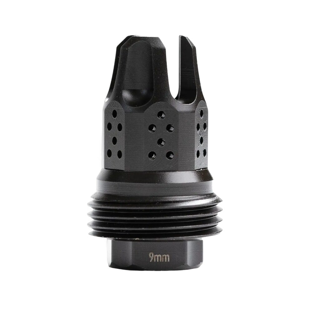 jk armament jkmdhdcf14 war eagle compensator/flash hider black nitride stainless steel 1/2"x28 threads 9mm Jk Armament JKMDHDCF14 War Eagle Compensator/Flash Hider Black Nitride Stainless Steel 1/2"x28 Sports South item 189124
